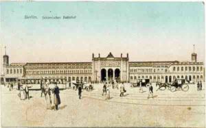 Postkarte des Schlesischen Bahnhofs im Jahre 1919
